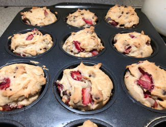 Gluten Free, Low FODMAP Strawberry Chocolate Chip Muffins cover photo